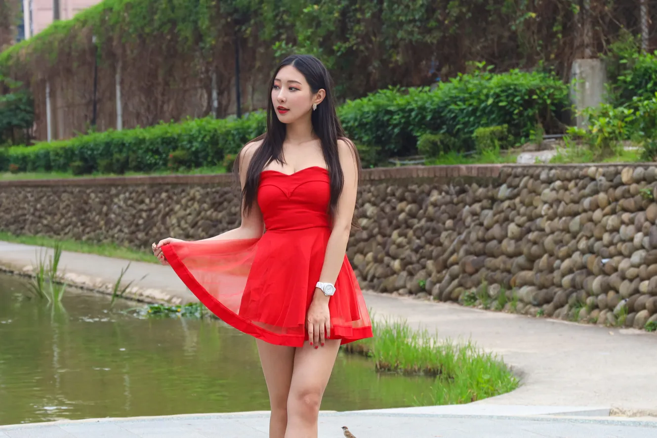 [Mzsock] NO.132 Wu Caijie’s small dress with high legs and beautiful legs street photography#[49P]-30